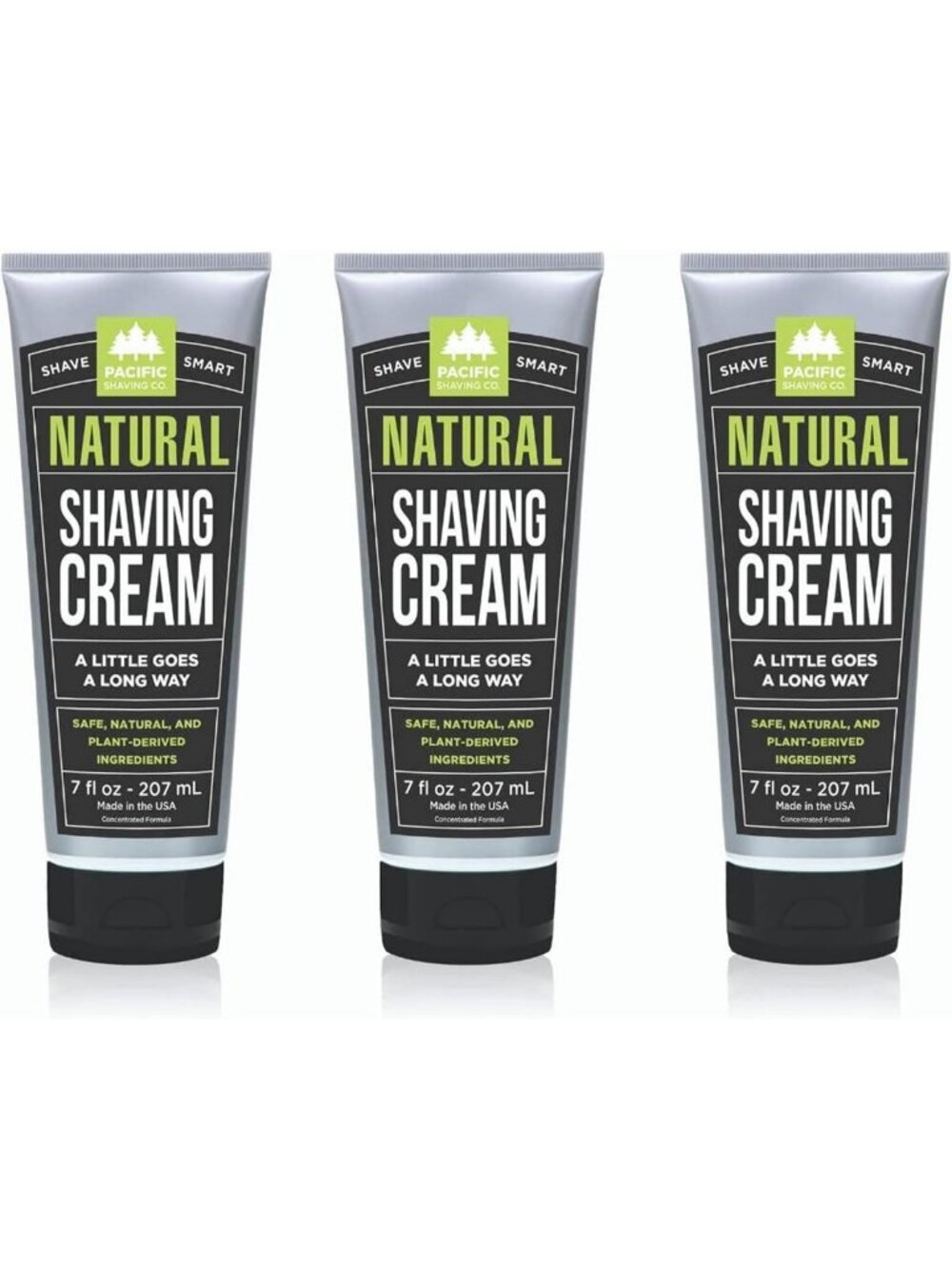 Natural Men's Shaving Cream Set - 7 Oz (3 Pack) | Smooth, Hydrating